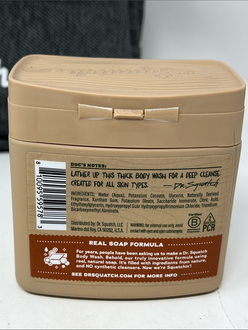 DR. SQUATCH BUNDLE WOOD BARREL BOURBON SOAP BODY WASH DEODORANT ZIP BAG SHIRT - Picture 4 of 15